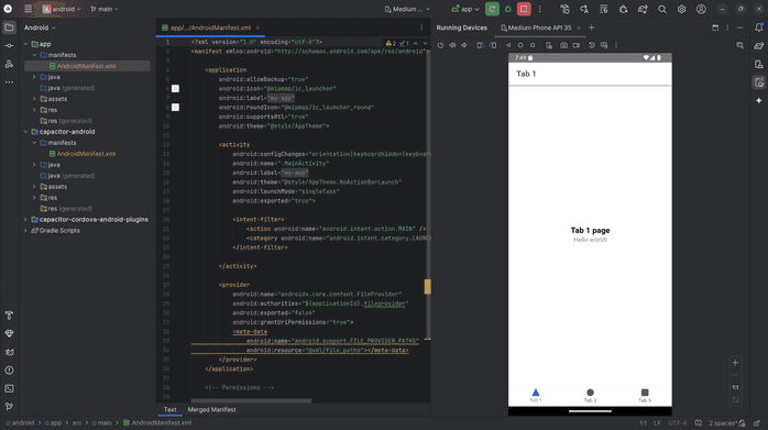 Android Studio - Emulated app